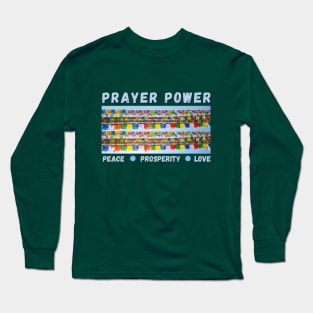 Prayer Power Prayer flags english Long Sleeve T-Shirt